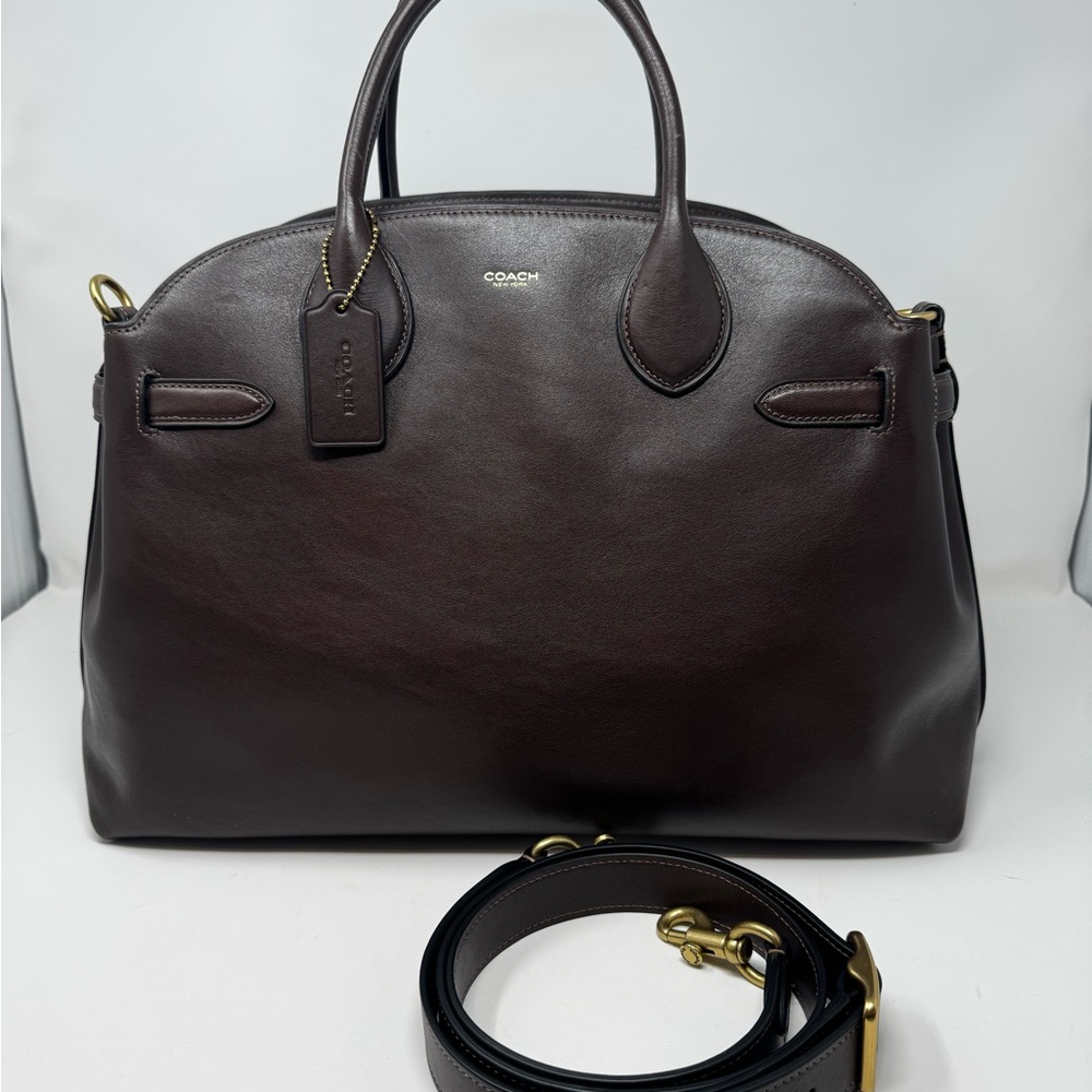 Coach Empire 40 Leather Carryall Bag in Maple Brown